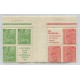 ALEMANIA OCCIDENTAL BERLIN 1949 ZUSAMMENDRUCKE BLOQUE DE 8 ESTAMPILLAS CON ENTRECINTAS NUEVAS CON GOMA SKZ.3 y 4 +